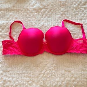 Hot pink bra